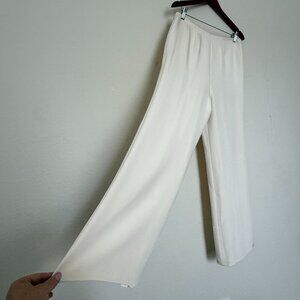SERA B. Dress Pants/ Silk Cream High Waisted Trousers size 12